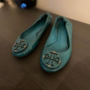 Tory Burch turquoise flats